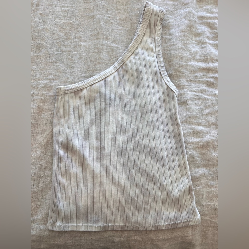 American Eagle Outfitters Ribbed One-Shoulder Tank Tie-dyed